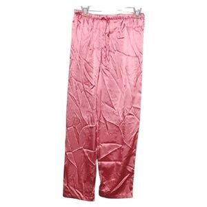 Kathy Ireland Vibrant Pink Satin Pajama Pants Waist-15-17 Has Stretch Inseam-29
